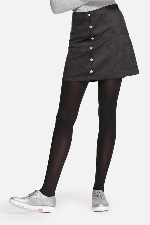 Coline faux suede A-line skirt