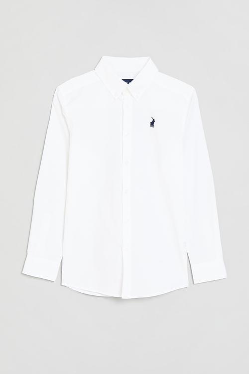 Boys nicholas long sleeve shirt - white