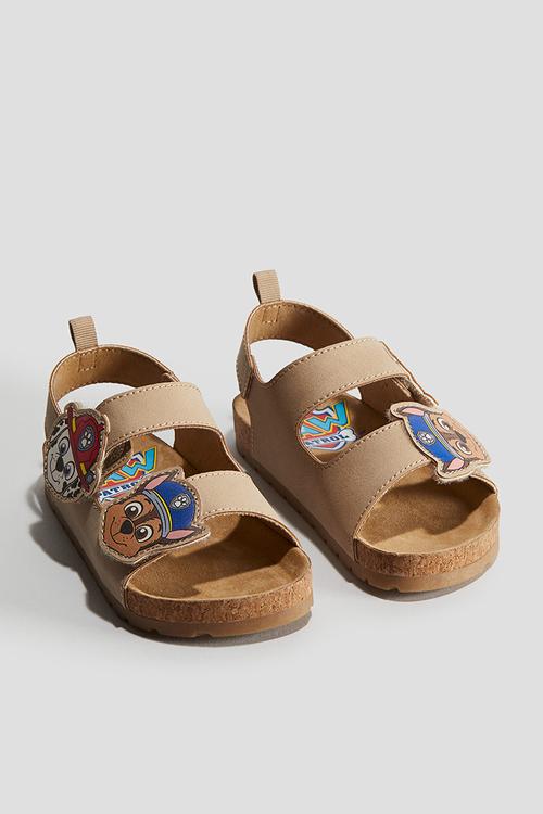 Ankle strap sandals - beige & paw patrol 