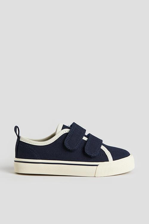 Canvas hook and loop trainers - blue,multi