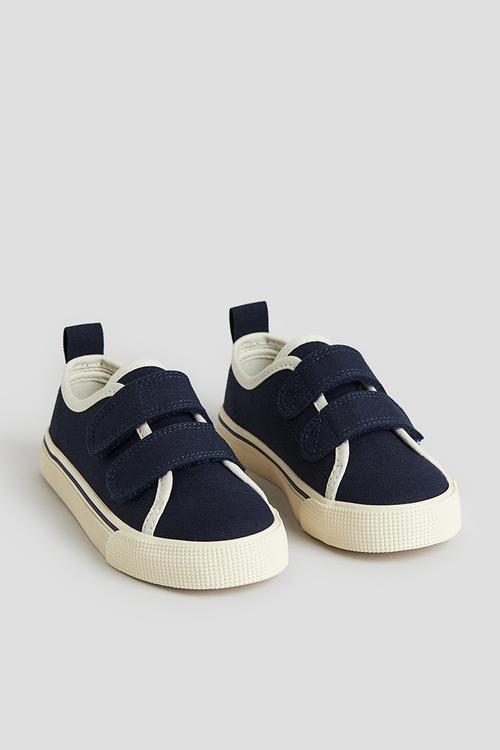 Canvas hook and loop trainers - blue,multi