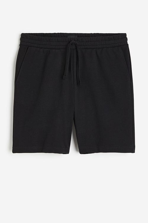 Regular fit sweatshorts - black