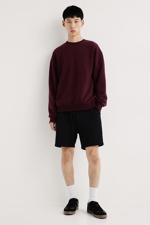 Regular fit sweatshorts - black
