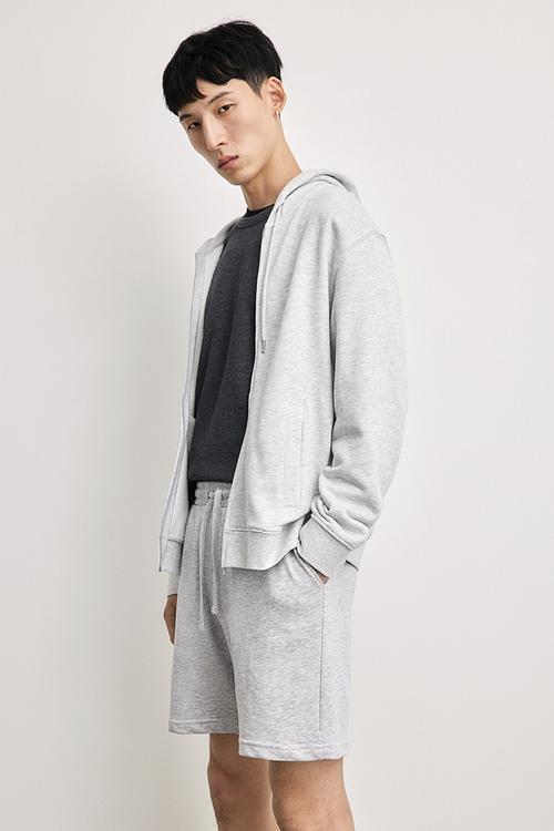 Regular fit sweatshorts - grey marl