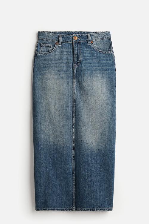 Denim maxi skirt - blue