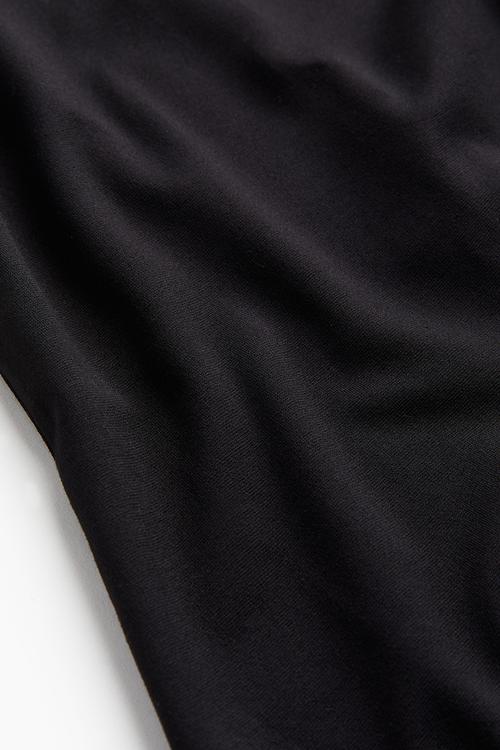 Off-the-shoulder jersey dress - black