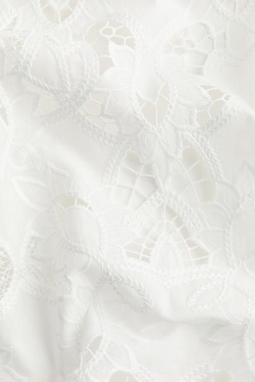 Broderie anglaise mini dress - white