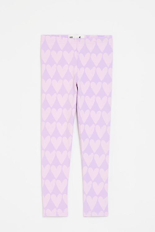 Maya fleece legging - lilac drop/heart block