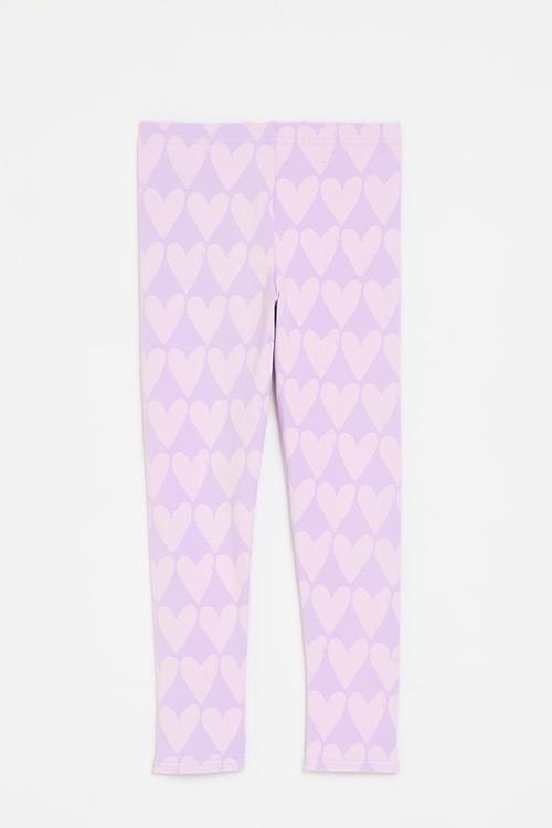 Maya fleece legging - lilac drop/heart block