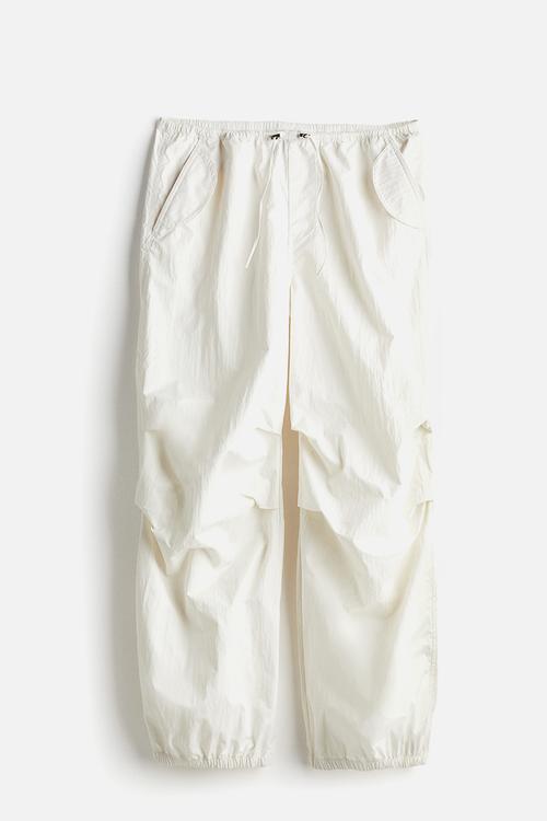 Parachute trousers - cream