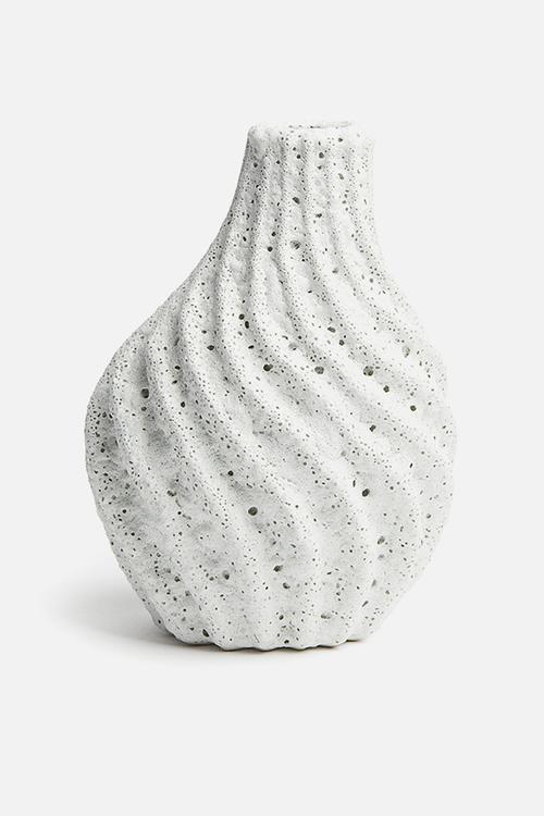 Stoneware vase - white