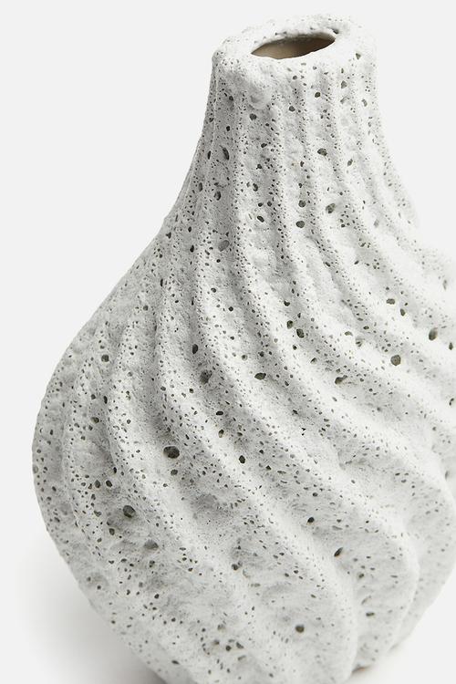 Stoneware vase - white