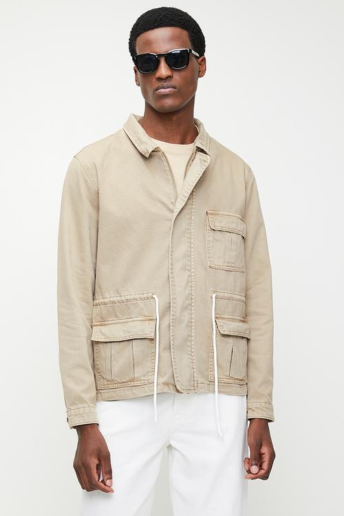 Workwear denim jacket - ecru