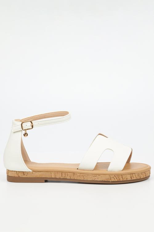 Shiraz 1 ankle strap - white