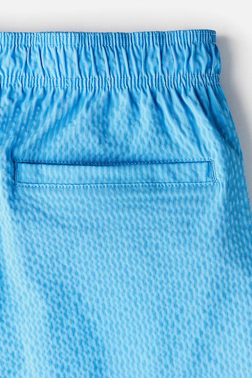 Seersucker swim shorts - blue