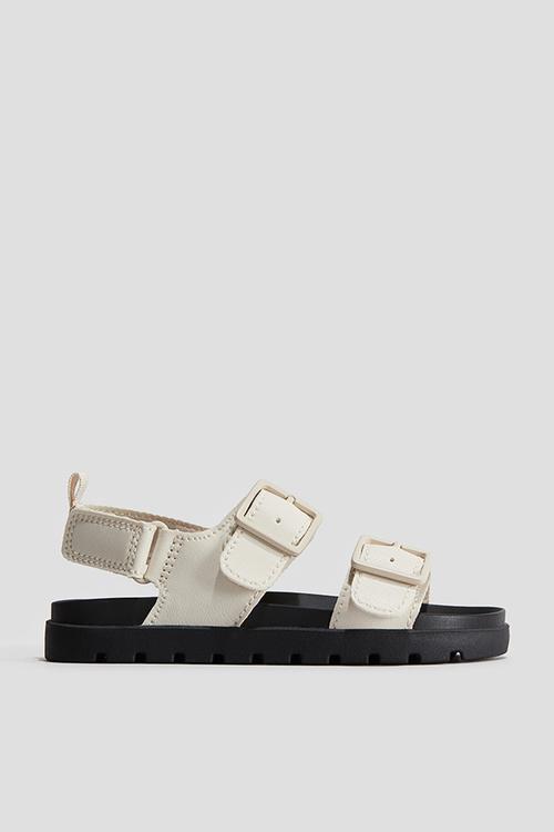 Strappy sandals - light beige