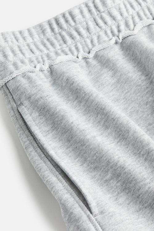Pull-on sweatshirt shorts - light grey marl
