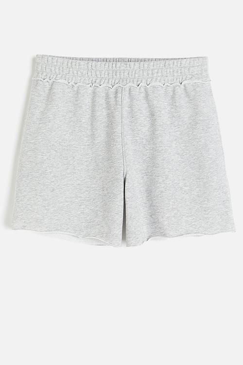 Pull-on sweatshirt shorts - light grey marl