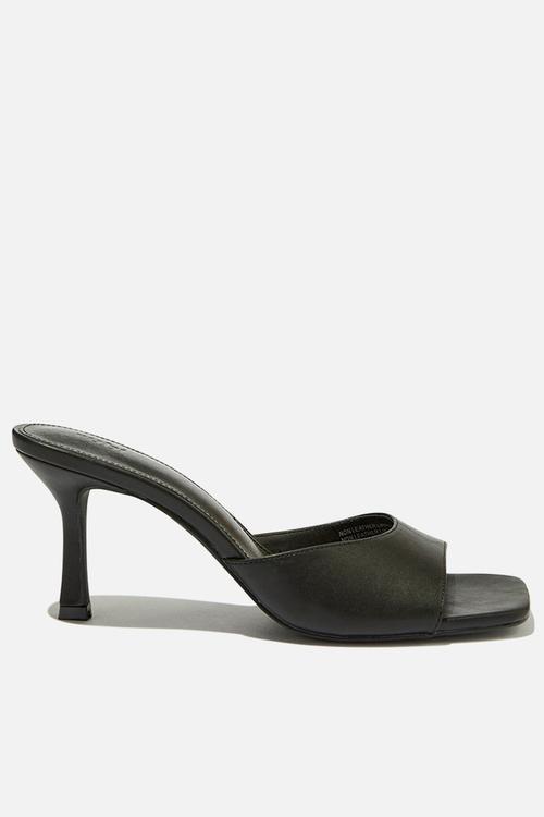 Edie Minimal Mule - Black Smooth