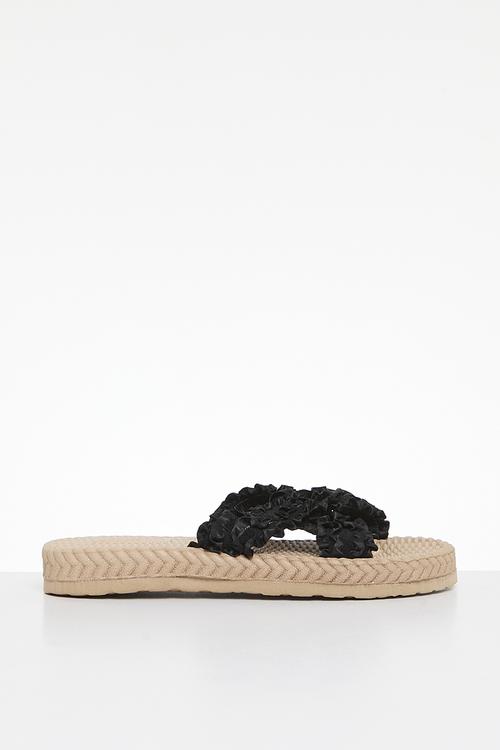 Criss cross sandals - black