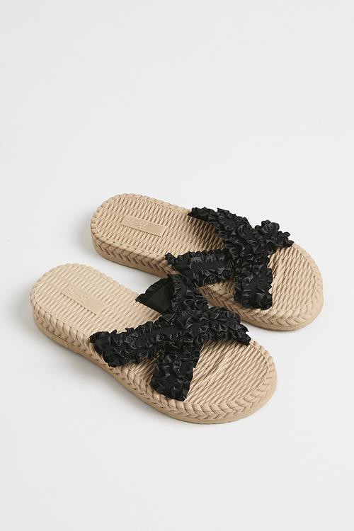 Criss cross sandals - black