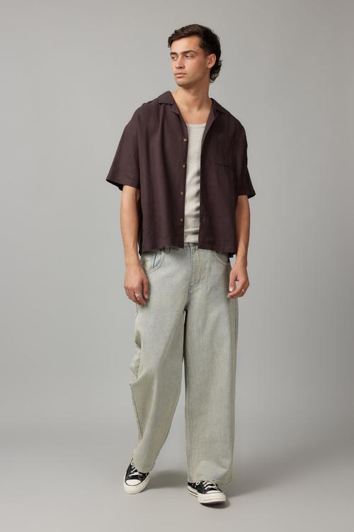 Textured Street Shirt - Texture/Choc Torte