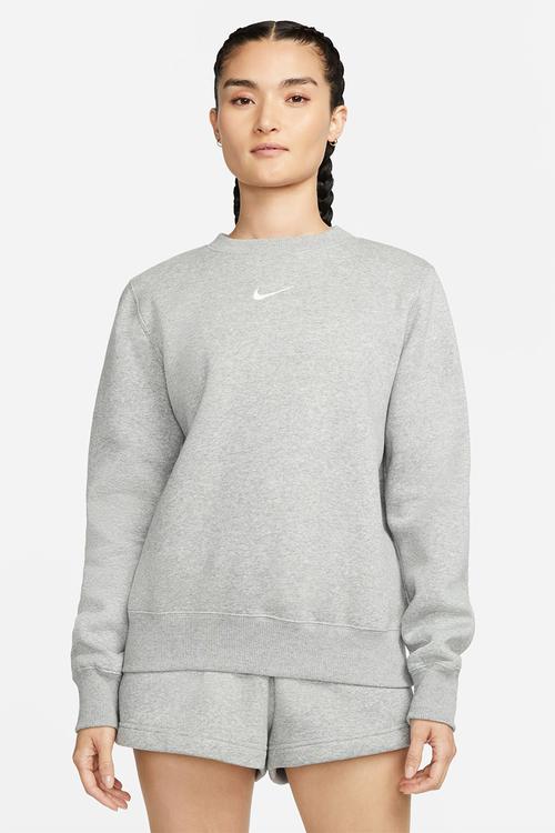 Nike Phoenix Fleece Crew - Dk Grey Heather/Sail