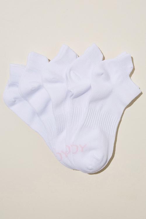 Body 5 Pack Ankle Sport Sock - White