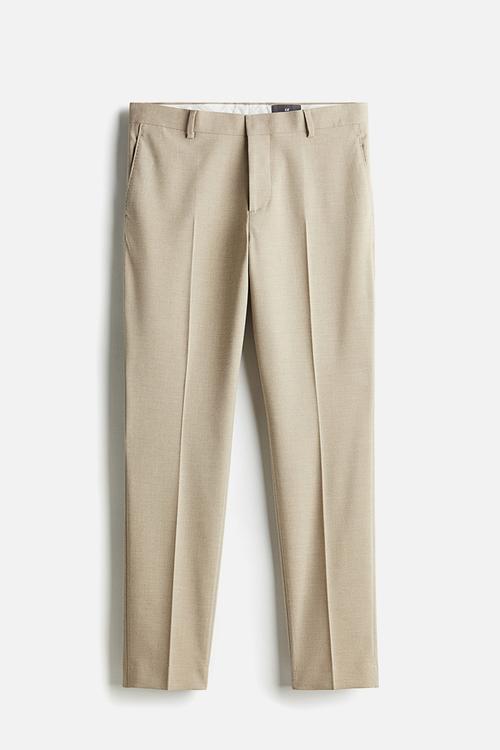 Slim fit suit trousers - beige