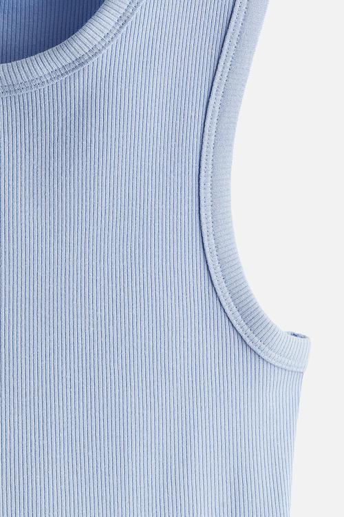 Ribbed bodycon dress - light blue