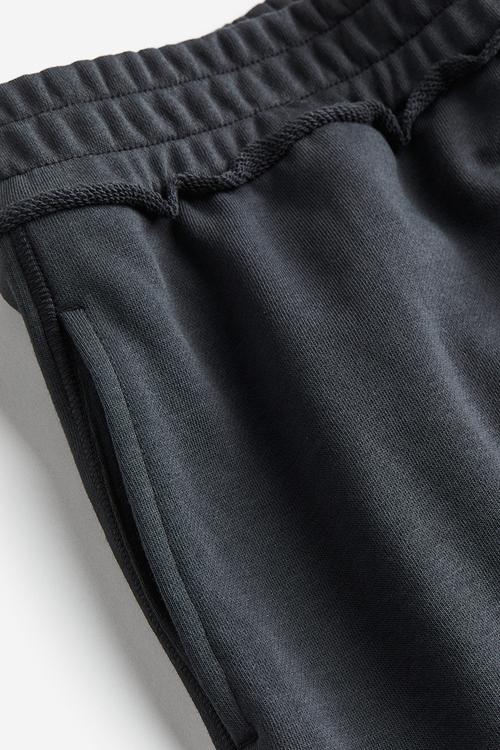 Pull-on sweatshirt shorts - dark grey