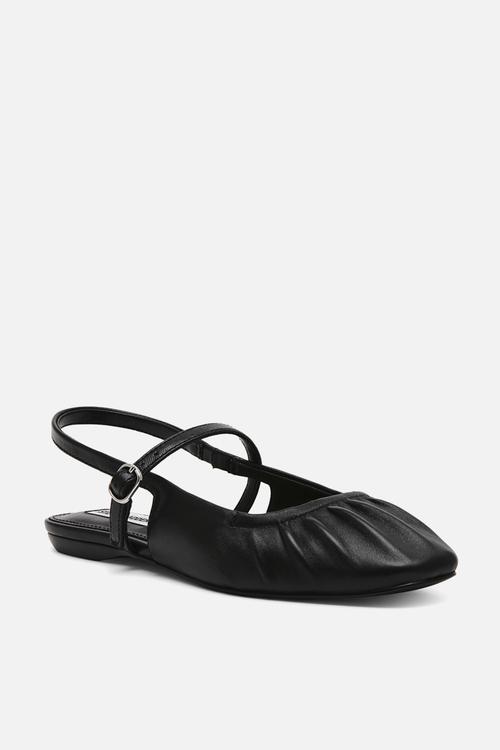 Grand view slingback - black leather