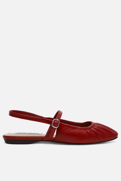 Grand view slingback - red leather