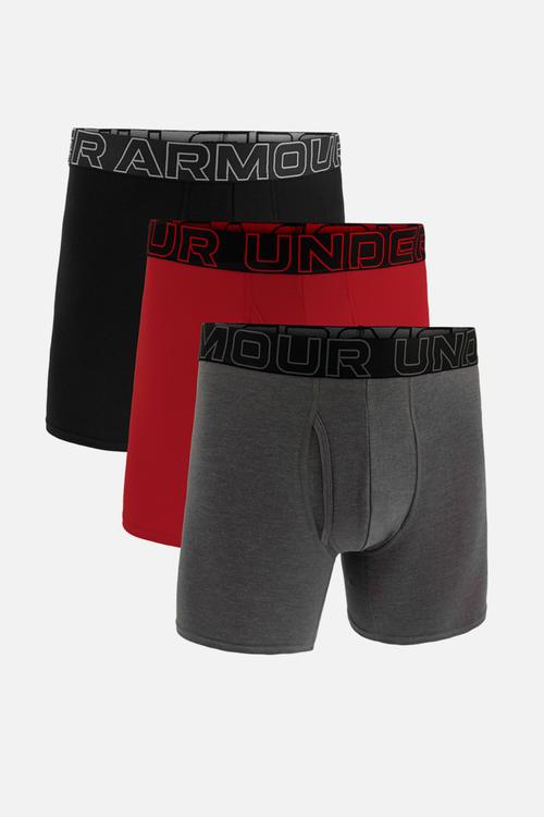 M UA Perf Cotton 6in Regular 3 Pack Boxerjock - Multi 