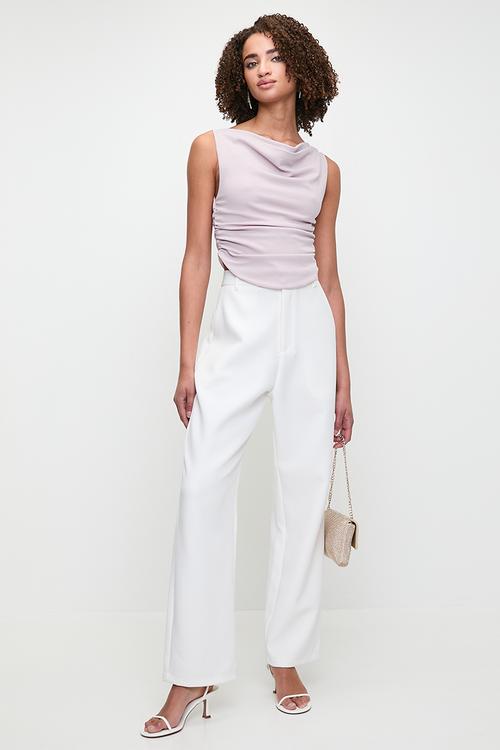 Cowl drape tee - lilac rose