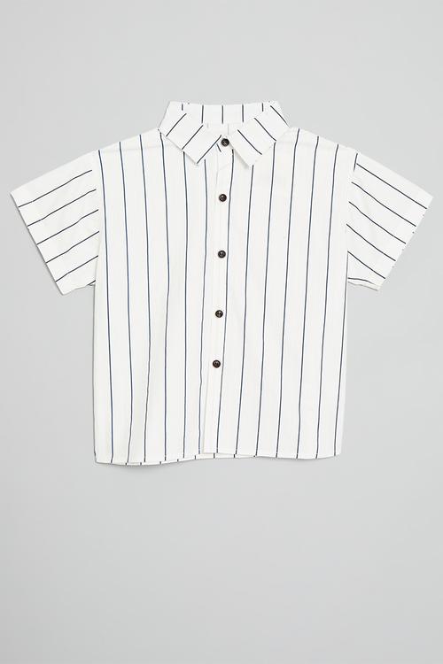Striped shirt - grey & white