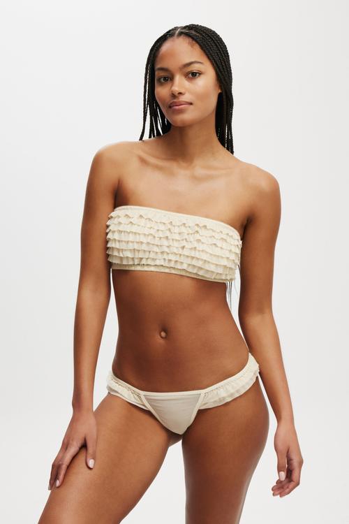 Rara Ruffle Bandeau - Pale Gold