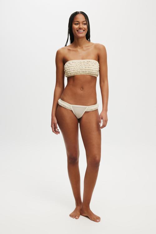 Rara Ruffle Bandeau - Pale Gold