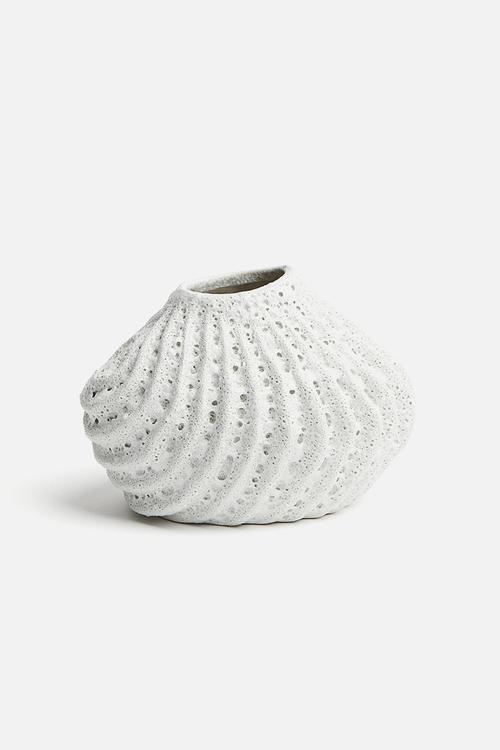 Small stoneware vase - white
