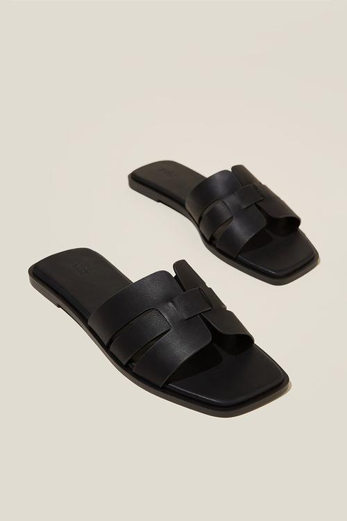Sierra woven slide - black