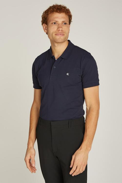 Ck embro badge slim polo - Night Sky