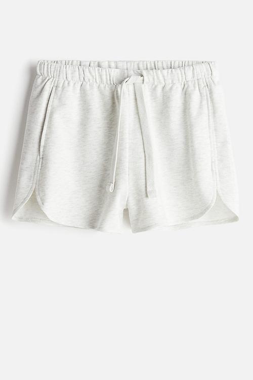 Sweatshirt shorts - light grey marl