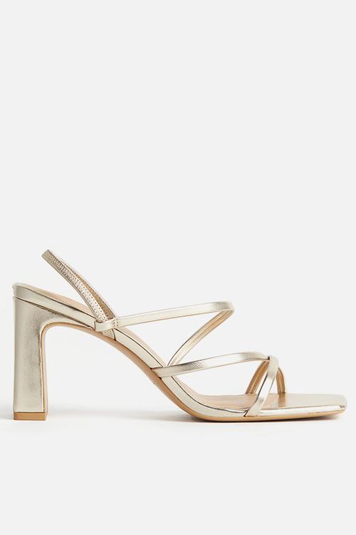 Block-heeled sandals - gold-coloured 
