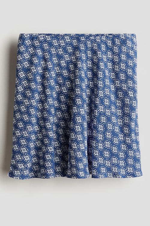 A-line skirt - blue patterned 