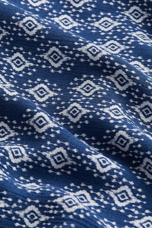 A-line skirt - blue patterned 
