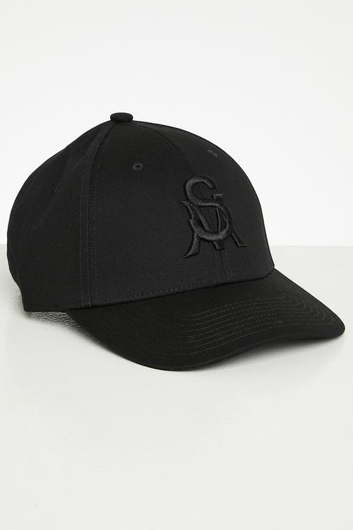 Lennox cap black logo- black