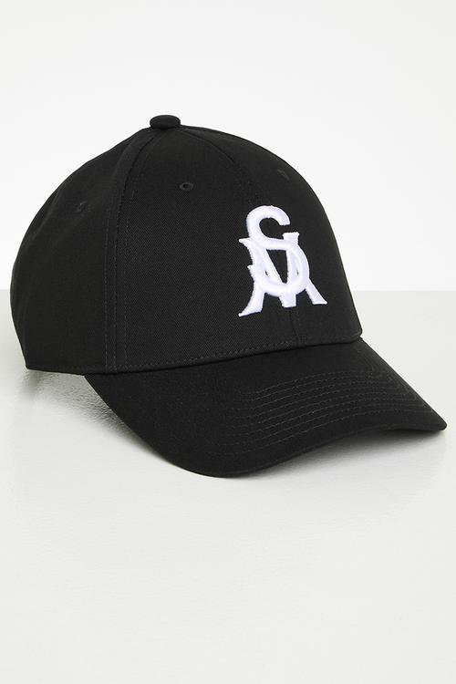 Lennox cap white logo- black & white