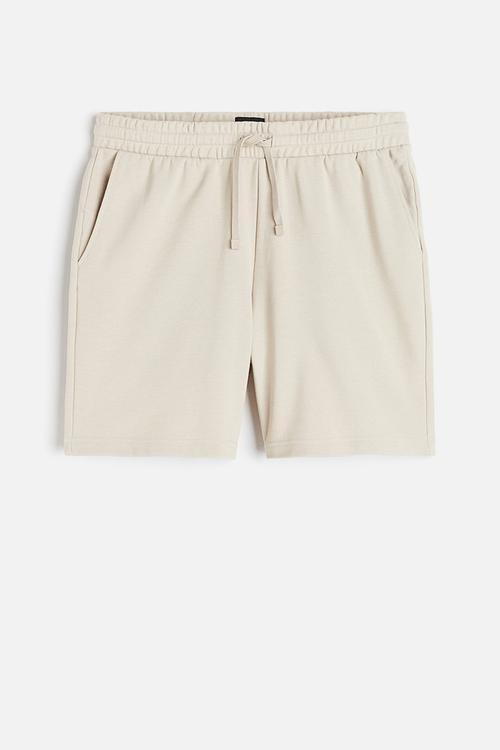 Regular fit sweatshorts - light beige