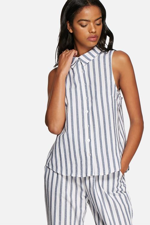Chloe stripe sleeveless shirt