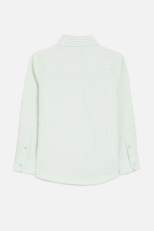 Boys heath striped long sleeve shirt - mint